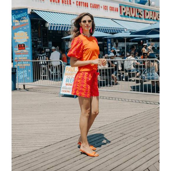 Love The Label Ramona Eyelet Pullon Shorts L2406-1630 Brewster Schiffli S Small - Picture 3 of 4